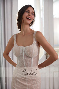 Ruolai QW01752 <span class=keywords><strong>Vestidos</strong></span> de <span class=keywords><strong>fiesta</strong></span> sin mangas con cuentas brillantes <span class=keywords><strong>Vestidos</strong></span> de noche de sirena con tren desmontable - Product Image 6