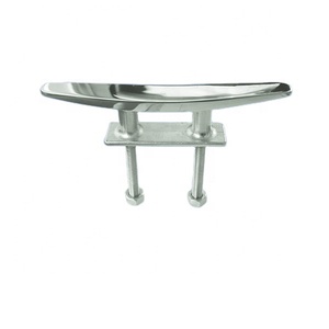 Cornamusa Plana Baja <span class=keywords><strong>de</strong></span> Acero Inoxidable 316 para Muelle Marino, 150 mm (6 Pulgadas), con Pernos y Tuercas M8, Cornamusa para Mástil, <span class=keywords><strong>Amarre</strong></span>, Barco, Yate, Herraje Náutico - Product Image 1