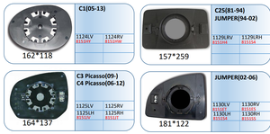 Lentille de rétroviseur avec base pour Citroën Rétroviseur <span class=keywords><strong>C3</strong></span> 2002-2010 et Xsara Picasso 1999 à <span class=keywords><strong>2007</strong></span> - Product Image 4
