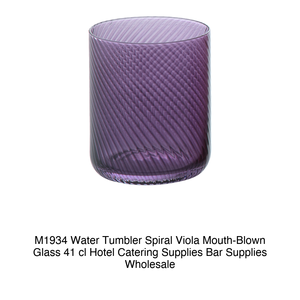 Purple Spiral <b>Water</b> Tumbler 41 cl H 10 cm Ø 8 cm Mouth-Blown Glass M1934 - Product Image 2