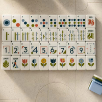 Luxuriöses Acryl-Amerikanisches Mahjong-Set, Standard 152 Steine mit Ständer, Premium Familienspiel-Kit