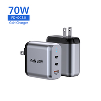 Chargeurs Rapides Tommox pour Téléphones Mobiles Adaptateurs 70W, Chargeur USB-C Rapide pour Tablettes Android, iOS et Ordinateurs Portables