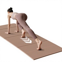 Tapis de yoga pliable épaissi et élargi, antidérapant, absorbant les chocs, en POE, portable, pour la maison, tapis de fitness, tapis de sol sportif, 180 cm