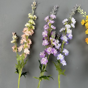 Fournisseur de fleurs artificielles fleurs de <span class=keywords><strong>delphinium</strong></span> à tige unique objets de décoration de mariage fleur en plastique - Product Image 5