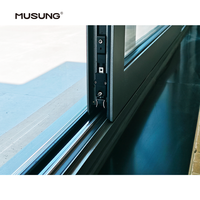Ventana Corredera Moderna de Aluminio con Doble Acristalamiento y Marco de Rotura Térmica para el Hogar