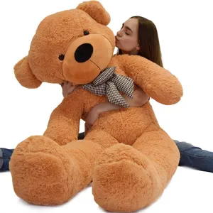 Niuniu Daddy-oso de peluche gigante sin relleno, 5 colores, 180cm, piel de juguete con lazo