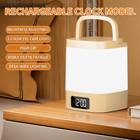 Lampe de nuit LED USB moderne en métal, lampe tactile, lampe de camping rechargeable, protection des yeux, lampe de chevet flexible et simple