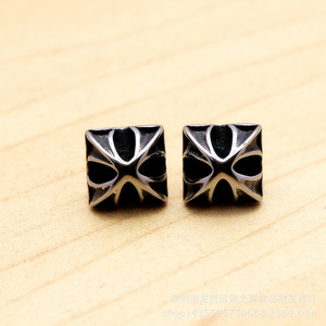yunnique Stainless Steel Stud <b>Earrings</b> Geometric Square Design Titanium Steel Ear <b>Posts</b> Fashion Jewelry For Women - Product Image 3