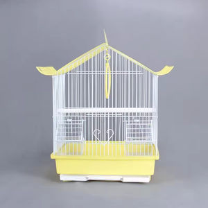 Vente en gros d'usine Grande cage à oiseaux en métal pliable Petites maisons pour animaux de compagnie avec perchoirs et boîtes à nourriture pour perroquets et pigeons - Product Image 1