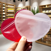 Gestanste hartvormige zakjes rood roze ziplock zakjes speciale vorm Mylar zakjes voor fotolijsten