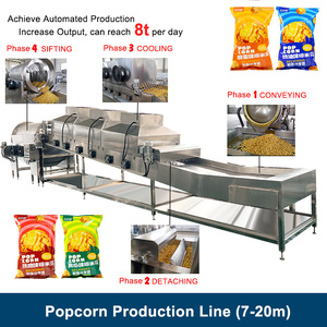Đầy đủ tự động công nghiệp nấm màu hương vị khác nhau bỏng ngô máy làm bỏng ngô dây chuyền sản xuất - Product Image 5