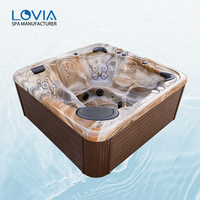 Bain à remous autoportant LOVIA au design moderne, spa Balboa, baignoires et bains à remous écoénergétiques, 6 personnes, un fauteuil inclinable, bain à remous de luxe