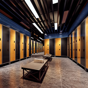 Armadietti e Panche da Palestra Impermeabili in Laminato Compatto per Spogliatoi di Centri Commerciali e Ville - Product Image 1