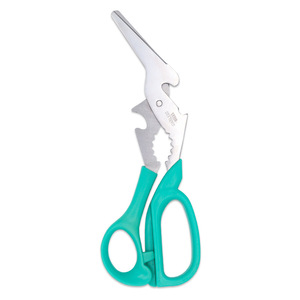 <b>Kitchen</b> <b>Scissors</b> Stainless Steel Green Elbow Shape Multi Purpose For Cutting Vegetables And Opening Cans - Product Image 4