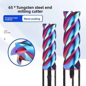 Bán buôn hrc65 4 sáo Nano lớp phủ màu xanh roughing rắn Carbide End phay Cutter cho cncn máy tiện công cụ - Product Image 6