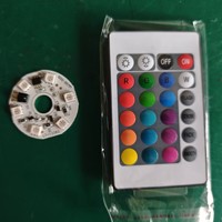 Plaques de circuit imprimé LED RGB 12V avec télécommande IR 24 touches, diamètre 38 mm, rondes, pour lampes de nuit 3D DIY, lampes de table lune