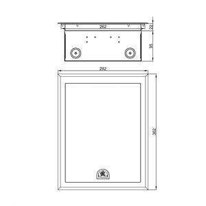 Caja de Conexiones Eléctrica de Acero Inoxidable 304 IP66 con Tapa Plana Resistente para Pisos Elevados y de Hormigón - Product Image 6