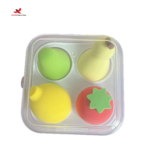 Juego de Esponjas de Maquillaje con Logotipo Personalizado al por Mayor, Esponja de Maquillaje con Forma de Fruta, 4 Piezas, con Caja, GZ RTS, Pedido Mixto al por Mayor - Product Image 1