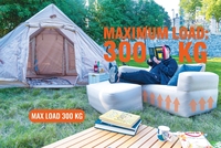 Canapé gonflable double, capacité de charge 300 kg, gonflage rapide, portable, imperméable, revêtement PVC, pour camping, plage, jardin, terrasse