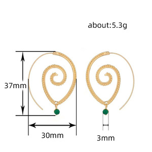Orecchini a Cerchio a Spirale Cava per Donne, Accessori per Orecchie Semplici e alla Moda per Uso Quotidiano - Product Image 4