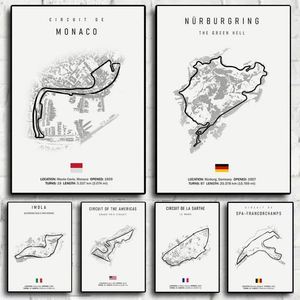 Formula 1 Imola Monaco Track Circuit <b>Canvas</b> Painting F1 <b>Wall</b> Art Nordic Poster Abstract Still Life Aesthetic Eco-Friendly High - Product Image 6