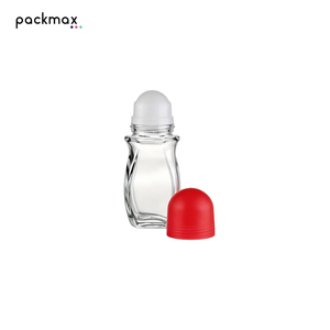 Botella de Vidrio Plana de 50 ml con Rodillo, Transparente Esmerilado, Ergonómica, para Lociones y Aceites Esenciales, Directo de Fábrica - Product Image 2