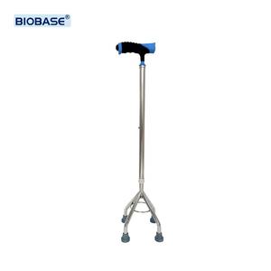 BIOBASE CHINA Bâtons de cannes de marche incurvées à poignée mélangée pour béquilles orthopédiques âgées et handicapées avec quatre pattes et roues - Product Image 1