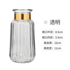 Vase Décoratif Créatif pour Arrangement Floral, Vase de Salon Transparent Style Nordique en Verre Teinté Moderne Simple Écologique - Product Image 6