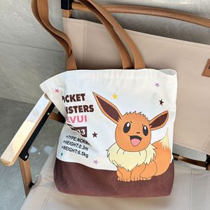 Sac à bandoulière en toile grande capacité Kawaii pour enfants, sac à livres coloré, porte-monnaie KT Cat, sac à dos Pokémon <span class=keywords><strong>Pikachu</strong></span> - Product Image 6