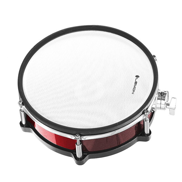 Lemon 10" Dual Zone Mesh Head Wooden Drum Pad for Electronic Drum