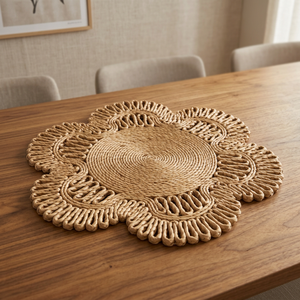 Handwoven Natural Jute Braided Area <b>Rug</b> Modern Style Low <b>Pile</b> Non Slip Washable Bohemian Pattern Medium <b>Thickness</b> for Home - Product Image 3