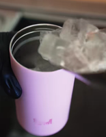 Usine en gros 12oz tasse à café rose 1/2 flacon thermos en acier inoxydable à double paroi avec couvercle en paille garder au froid et au chaud tasse personnalisée