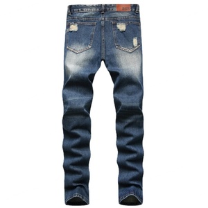 Jeans en denim doux à design personnalisé, taille haute, Lones De Hombre, jeans déchirés à rayures, jeans tendance pour hommes - Product Image 2