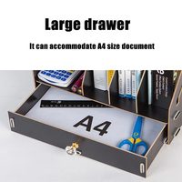 Étagère de bureau en bois DIY - Organiseur de bureau réglable avec tiroir