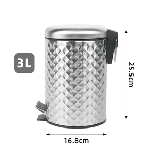 Nhà Máy Giá trong nhà 3L 5L 12 20L nhà bếp bin kim loại bàn đạp Thùng rác thương mại sang trọng thép không gỉ Thùng rác có thể nắp mềm đóng - Product Image 6