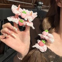 Chouchous pour cheveux en tissu dentelle ethnique coréenne, accessoires mignons pour fêtes, lot de 2 pièces pour filles et femmes