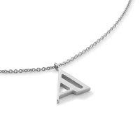 Milskye délicat personnalisé 925 argent sterling alphabet breloques initiale A lettre collier