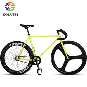 Vélo de piste professionnel à vitesses fixes en acier à haute teneur en carbone, avec roue à trois brins en alliage de magnésium et freins V doubles pour la <span class=keywords><strong>course</strong></span> sur piste - Product Image 2