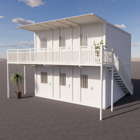 Maisons conteneurs préfabriquées pliables modernes sur mesure à 2 étages, 1 à 6 chambres, pour hôtels, villas, écoles, centres commerciaux