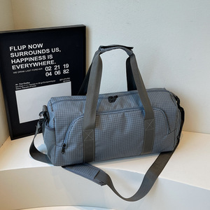 Sac de voyage léger personnalisé avec compartiment à chaussures et poche étanche, sac à fermeture éclair en Oxford tendance - Product Image 4