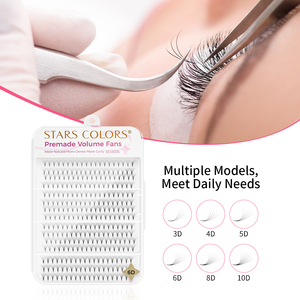 ขนตาปลอมแบบพัดสำเร็จรูป 8D สีสันสดใส หนาแน่น งอนเด้ง สำหรับต่อขนตาแบบช่อ ขายส่งจำนวนมาก สำหรับขนตา 10D - Product Image 2