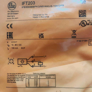หนึ่งชิ้นสำหรับเซ็นเซอร์แบบเหนี่ยวนำ IFM รุ่นใหม่ IFT203 ชนิดเกลียวโลหะ สแตนเลส - Product Image 2