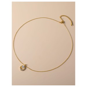 Conjunto de pendientes y collar con forma de herradura de perla brillante, joyería de aleación de cobre para fiesta, moda de lujo para mujer - Product Image 4