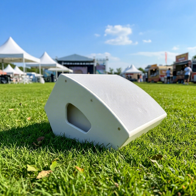 12 Inch 2 Way Powered Coaxial Monitor Speaker Passive White Color Monitors Studio Equipment Speakers for Wedding Stage
