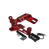 Einstellbarer Motorrad-Kennzeichen halter Rahmen CNC Aluminium Moto Zubehör Blinker halterung