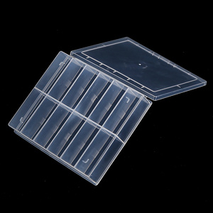 Boîte de rangement vide en plastique transparent à 12 compartiments pour outils de manucure, bijoux, autocollants, organisateur de salon - Product Image 6
