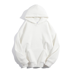 Felpa con Cappuccio da <span class=keywords><strong>Uomo</strong></span> in Cotone 450 GSM, Vestibilità Ampia, Pullover Spesso, Top Casual con Stampa Illustrativa alla Moda - Product Image 1