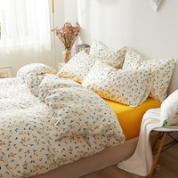 Drap de lit en tissu 100% coton, emballage parfait, ensemble de literie 4 pièces, vente en gros