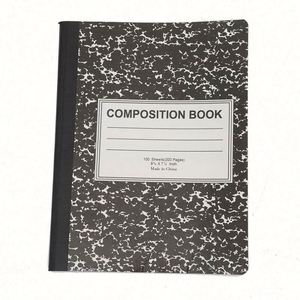 Cuaderno de composición escolar personalizado, encuadernación cosida con hilo, papel kraft, 60 hojas, impresión CMYK, cuaderno de ejercicios para estudiantes, EE. UU. - Product Image 1