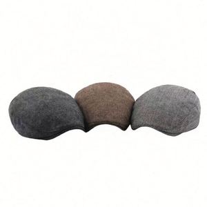 Wholesale Large Head Beret <b>Flat</b> Top Ivy Hat for <b>Men</b> Spring Autumn Winter Warm Knnited <b>Cap</b> Multiple Sizes for Casual Outdoor - Product Image 2